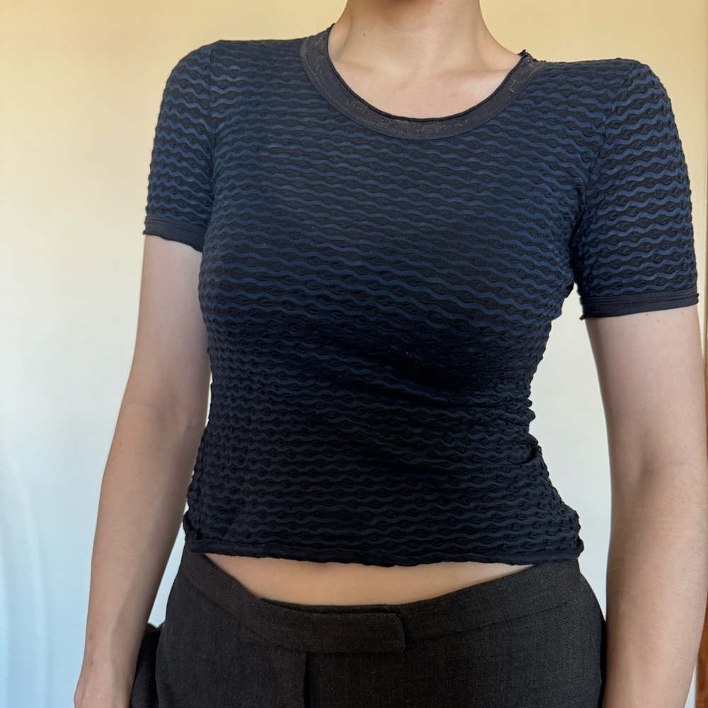 Armani textured baby tee.